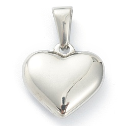 Letter K 304 Stainless Steel Pendants, Heart with Black Letter, Stainless Steel Color, Letter.K, 16x16x4.5mm, Hole: 7x3mm
