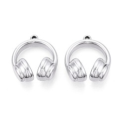 с Платиновым Покрытием Непрозрачные акриловые подвески, подвески для наушников, с покрытием платиным, 42x38x20 мм, отверстие : 3 мм