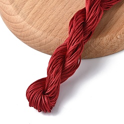 Светло-Вишневый 1 пучок нейлоновых ниток для изготовления бисерных украшений, светло-вишневый, 1 мм, около 28.43 ярдов (26 м) / пачка