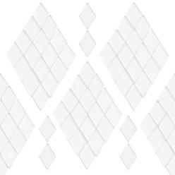 Clear Glass Cabochons, Mosaic Tiles, for Home Decoration or DIY Crafts, Rhombus, Clear, 19x12x3mm, about 200pcs/bag