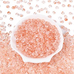Темный Лосось Прозрачные стеклянные бусины для выпечки, рондель, темный лосось, 6x3 мм, отверстие : 1.2 мм, Около 2368 шт / фунт