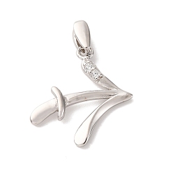 Стрелец 925 подвески из стерлингового серебра с прозрачным микропаве и цирконием, чары созвездий, платина, родий, с печатью 925, Стрелец, 19x18x2 мм, отверстие : 4x2 мм