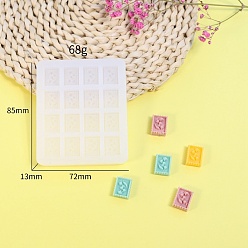 Rectangle DIY Silicone Molds, Resin Casting Molds, For UV Resin, Epoxy Resin Jewelry Making, White, Rectangle, 85x72x13mm