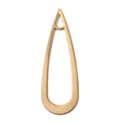 Без Покрытия Латунные подвески, очарование слезы, сырой (без покрытия), 41x14x1 мм, отверстие : 4x2.5 мм
