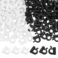 (52) Непрозрачная лаванда 160шт. 2 цвета пластик быстросменный вращающийся узел, быстрые защелки для лезвий спиннера, г-образный, разноцветные, 7x8x2.5 мм, отверстие : 0.9 мм, 80 шт / цвет