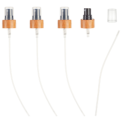 Черный Сменная верхняя часть дозирующего насоса из пластика и бамбука для распылителя, колпачки распылителей тонкого тумана, чёрные, 25.5x3.05 см