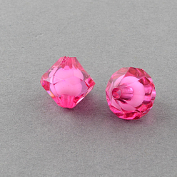 Камелия Прозрачные акриловые бусины, бусина в бусине, двухконусные, камелия, 18x18x18 мм, Отверстие : 3 мм , около 220 шт / 500 г