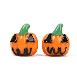 Тыква Хэллоуин бусины лэмпворк ручной работы, тыква, 21x18.5x17 мм, отверстие : 1.8 мм