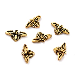 Antique Golden Alloy Cabochons, 3D Bee, Nail Art Decoration Accessories, Antique Golden, 7.5x4.5x1mm