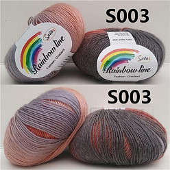Dunkelgrau Wollstrickgarn, Segment gefärbt, Häkelgarn, für DIY-Mütze, Schal, Umhang, dunkelgrau, 2 mm, ca. 196.85 Yards (180 m)/Knüll