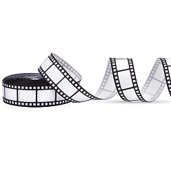 Черный Лента из полиэстера с принтом, рисунок пленки, для вечеринки по упаковке подарков, чёрные, 7/8 дюйм (22 мм), около 10.00 ярдов (9.14 м) / рулон