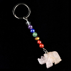Розовый Кварц Брелок из розового кварца, с кварцевым резонатором, аметист, ляпис, авантюрин, красный агат, красная яшма, носорог, 10 см