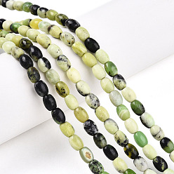 Змеевик Природные серпантину нитей бисера, рис, 5~6x4~5 мм, отверстие : 0.6 мм, около 63~67 шт / нитка, 14.96~15.16 дюйм (38~38.5 см)