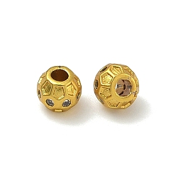 Золотой Латунные микропаве из прозрачного кубического циркония, круглые, долговечный, стойки покрытие, золотые, 5x4 мм, отверстие : 1.8 мм