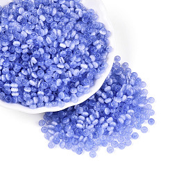 Розовато-лиловый Бисер из стекла , имитация шарики глаза кота, рондель, розовато-лиловый, 4~4.5x2.5~3 мм, отверстие : 1.2~1.5 мм