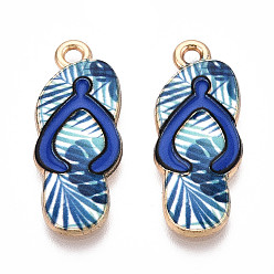 Васильковый Подвески из эмали и сплава, стойки покрытие, шарм вьетнамки, золотой свет, васильковый, 30.2x12x2 мм, отверстие : 2 мм
