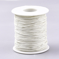 Old Lace Waxed Cotton Thread Cords, Macrame Artisan String for Jewelry Making, Old Lace, 1mm, about 100yards/roll