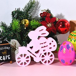 Белый Силиконовые формы для пасхального кролика своими руками, изготовление украшений, формы для литья смолы, для уф-смолы, изготовление ювелирных изделий из эпоксидной смолы, белые, 125x131x16.5 мм