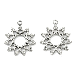 Нержавеющая Сталь Цвет 304 подвески из нержавеющей стали, звезда очарование, цвет нержавеющей стали, 17.5x15x2 мм, отверстие : 1.3 мм