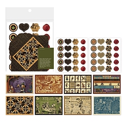 (52) Непрозрачная лаванда Канцелярская бумага и конверты, с наклейкой, прямоугольные, разноцветные, 160x146x70 мм, 42 шт / комплект