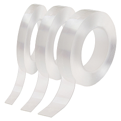 Clear 3 Rolls 3 Styles 5M Transparent Acrylic Double Sided Adhesive Tape, Clear, 10~30x2mm, 1 roll/style