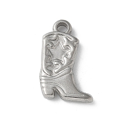 Нержавеющая Сталь Цвет 304 подвески из нержавеющей стали, ботинок, цвет нержавеющей стали, 20.5x13.5x3 мм, отверстие : 2 мм