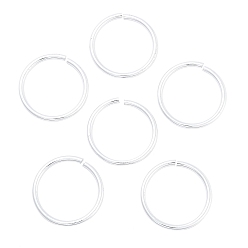 Серебро Алюминиевые открытые кольца, пропил пилой закругленный, серебряные, 24x2 мм, внутренний диаметр: 20 мм