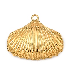 Shell Shape 304 подвески из нержавеющей стали, без кадмия и без свинца, золотые, формы раковины, 24.5x29.5x3.5 мм, отверстие : 2.2 мм