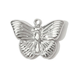 Нержавеющая Сталь Цвет 304 подвески из нержавеющей стали, бабочки прелести, цвет нержавеющей стали, 18 мм
