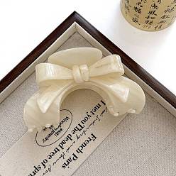 Кукурузный Шелк Пластиковые зажимы когтя волос, бантом, аксессуары для волос для женщин и девочек, цвет колоса кукурузы, 95 мм