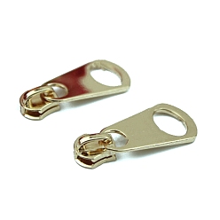 Light Gold #5 Съемник молнии из сплава, для аксессуаров для сумок для одежды, слеза, золотой свет, 4.2x1.6 см