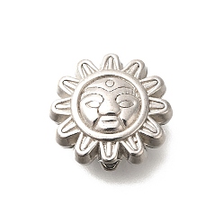 Нержавеющая Сталь Цвет Антикоррозийные 304 шарики из нержавеющей стали, солнце, цвет нержавеющей стали, 14.5x6 мм, отверстие : 1.8 мм