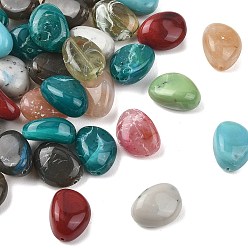 (52) Непрозрачная лаванда Непрозрачные акриловые бусины, самородки, разноцветные, 17~18x13~13.5x8~8.5 мм, отверстие : 1.4 мм, 393 шт / 500 г