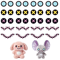 Mixed Color 180Pcs 5 Styles Felt Craft Doll Decorations, for DIY Doll Toys Puppet Plush Animal Making, Mixed Color, 24.5~65x24~25x1mm