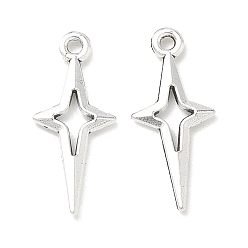 Античное Серебро Подвески из сплава в тибетском стиле к Рамадану и Ид Мубарак, звезды прелести, античное серебро, 23x10x1.5 мм, отверстие : 1.6 мм
