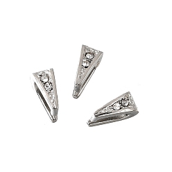 Нержавеющая Сталь Цвет 304 нержавеющей стали ледоруб прижимные поручительств, со стразами, цвет нержавеющей стали, 6.5x4.5x3 мм, штифты : 0.9 мм