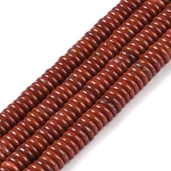 Красный Камень Натуральные красные яшмы бусы пряди, рондель, 6~6.5x2~2.5 мм, отверстие : 1 мм, около 181~191 шт / нитка, 15.16~15.35'' (38.5~39.1 см)