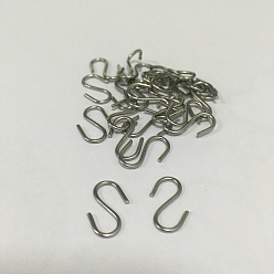 Stainless Steel Color 304 Stainless Steel S Hook Findings, Stainless Steel Color, 14x5x1mm