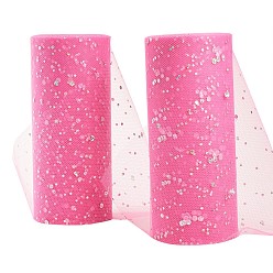 Камелия Сетчатые ленты с блестками и пайетками, тюль ткань, Тюль-рулонная ткань для юбки, камелия, 6 дюйм (15 см), о 25yards / рулон (22.86 м / рулон)