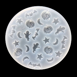White Hallowmas Theme DIY Silicone Mold, Resin Casting Molds, for UV Resin, Epoxy Resin Craft Making, White, 68x7mm