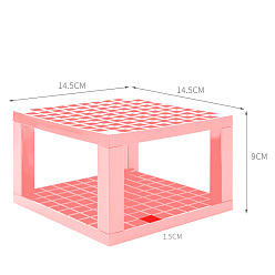 Pink Пластиковый держатель для кистей для каллиграфии, подставка для чернильной кисти, для любителей китайской каллиграфии, розовые, 14.5x14.5x9 см