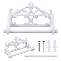 White Vintage Cast Iron Tissue Holder, White, 179x74x89mm