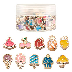 (52) Непрозрачная лаванда 100 шт 10 стиль УФ-покрытие акриловые европейские бусины, с эмалью, бусины с большим отверстием, разнообразные, разноцветные, 10 шт / стиль