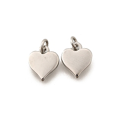 Платина Латунь прелести, сердце, стойки покрытие, прочное покрытие, без кадмия и без свинца, с целью перехода в кольце, платина, 9.5x7.5x1.5 мм, отверстие : 2 мм