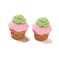 Pink Кабошоны из смолы, мороженое, розовые, 24.5x23 мм