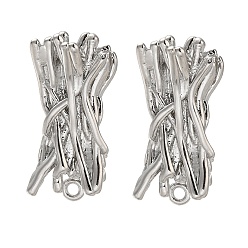 Платинированный Изделия из латуни, без кадмия, без никеля и без свинца, Реальная платина, 23x10 мм, отверстие : 1.4 мм, штифты : 1 мм