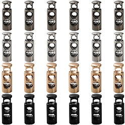 (52) Непрозрачная лаванда 24 шт. 4 цветные литые карточные замки, пряжка свиной нос выдвижная пряжка карта, разноцветные, 25x8.5 мм, отверстие : 5 мм, 6 шт / цвет