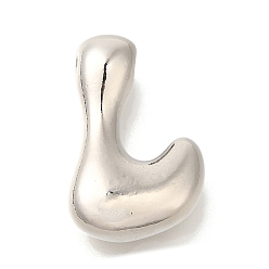 Letter L Стойки обшивки латунные подвески, без кадмия и без свинца, подвески с буквой az~z, Письмо L, 23x14.5x6.5 мм, отверстие : 2.5x3 мм