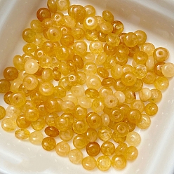 Топаз Нефрит Шарики нефрита природного топаза, рондель, 4.5x2.5 мм, отверстие : 1 мм