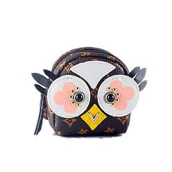 Черный Брелок из искусственной кожи, для женского клатча-кошелька для монет, с кольцом ключевой железа, птица, чёрные, кошелек: 10x8см